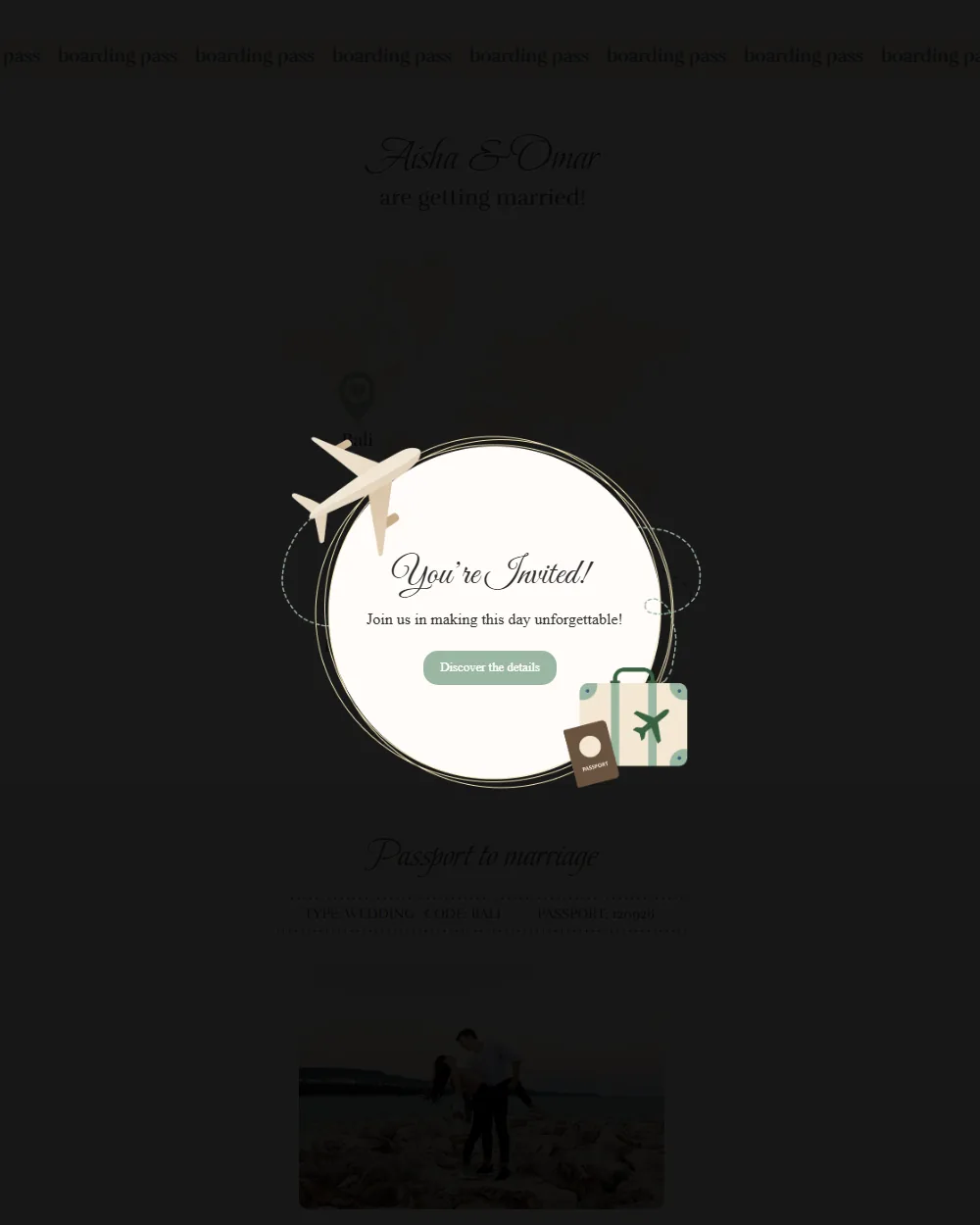 Destination Love invitation template