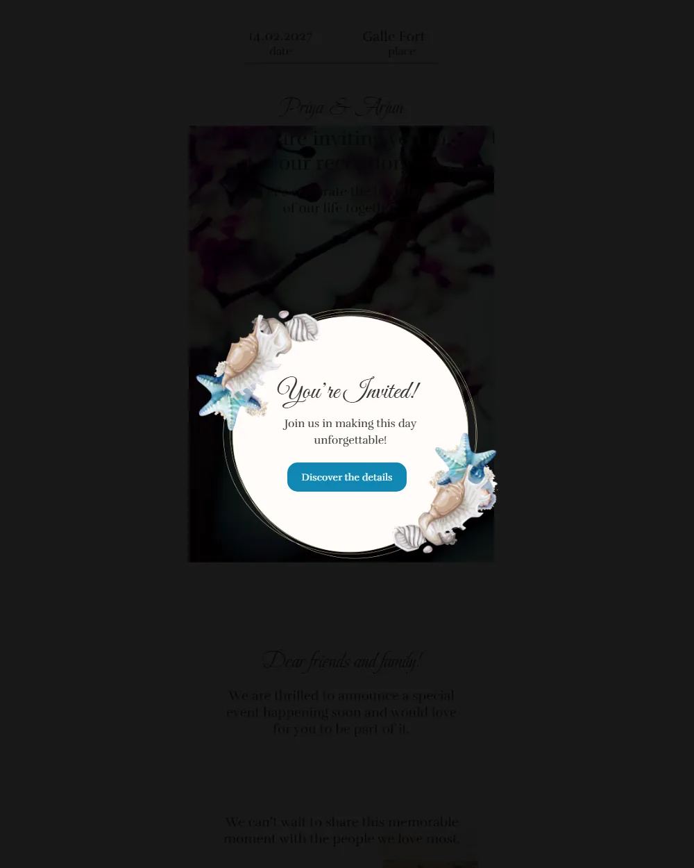 Eternal Romance invitation template
