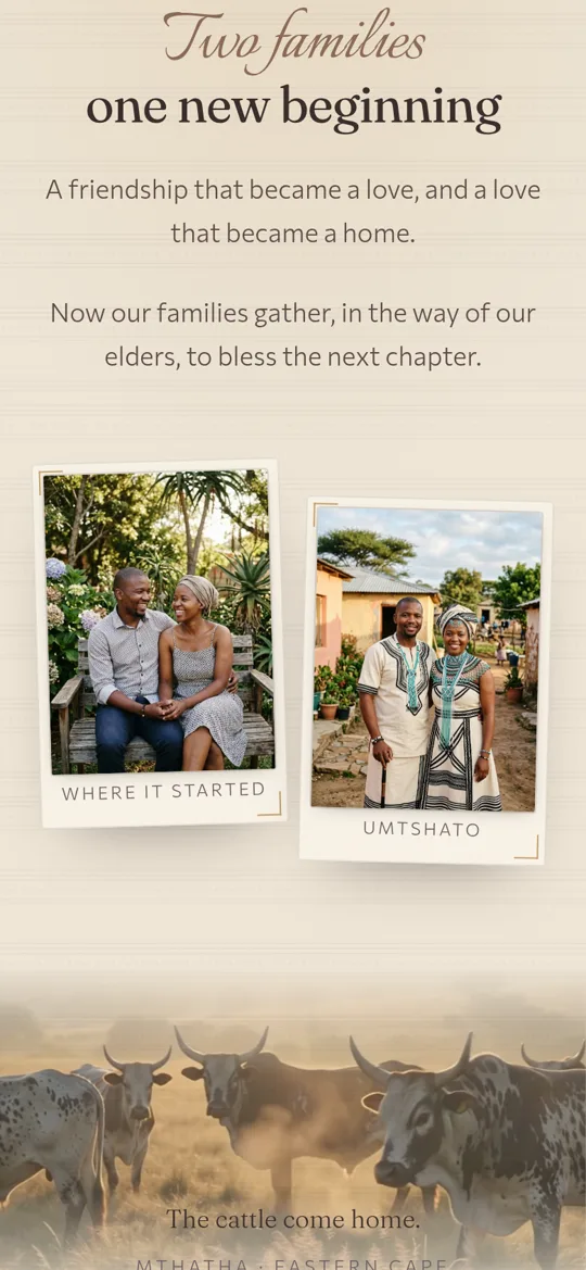 Xhosa design, the couple's story
