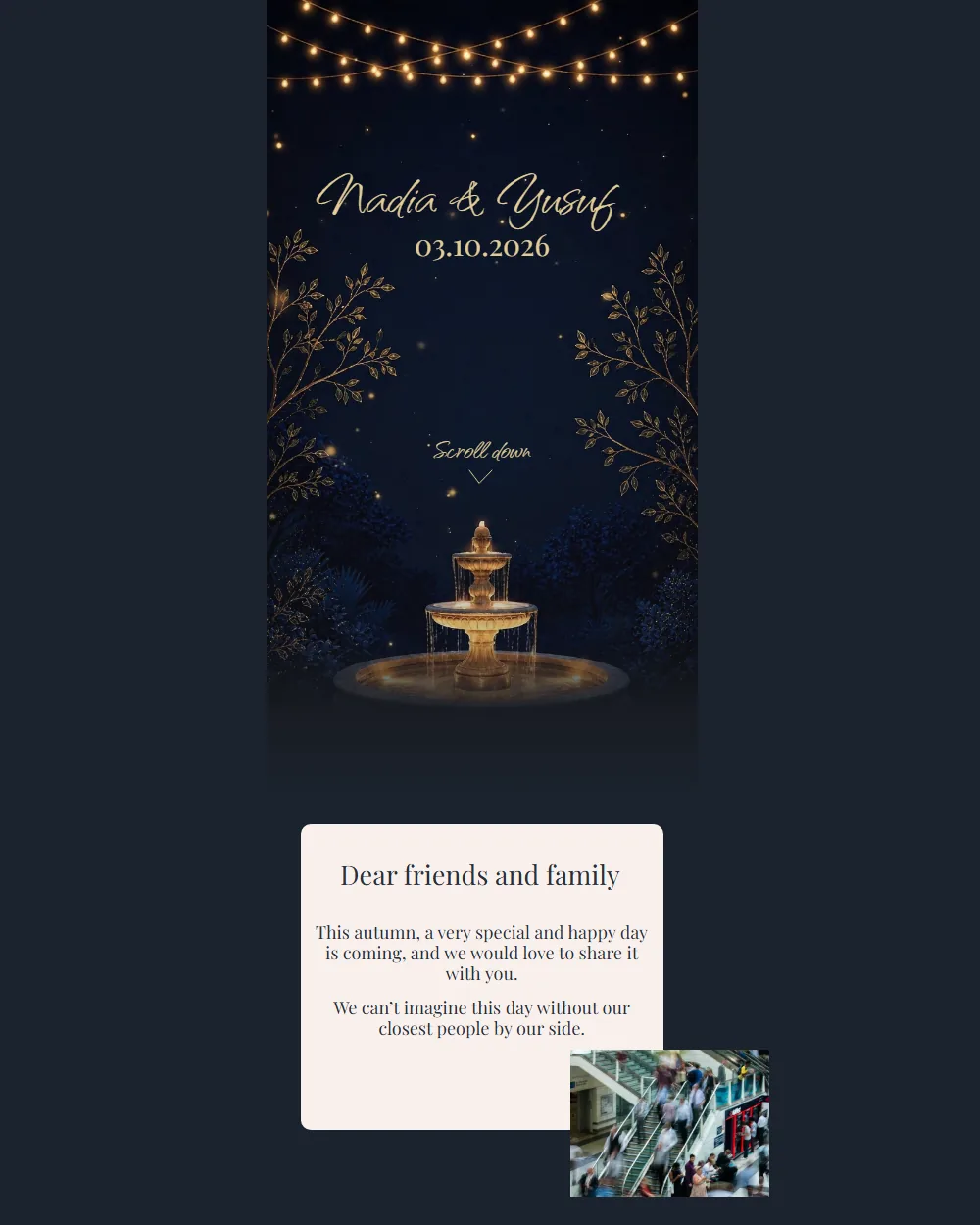 Royal Gold invitation template