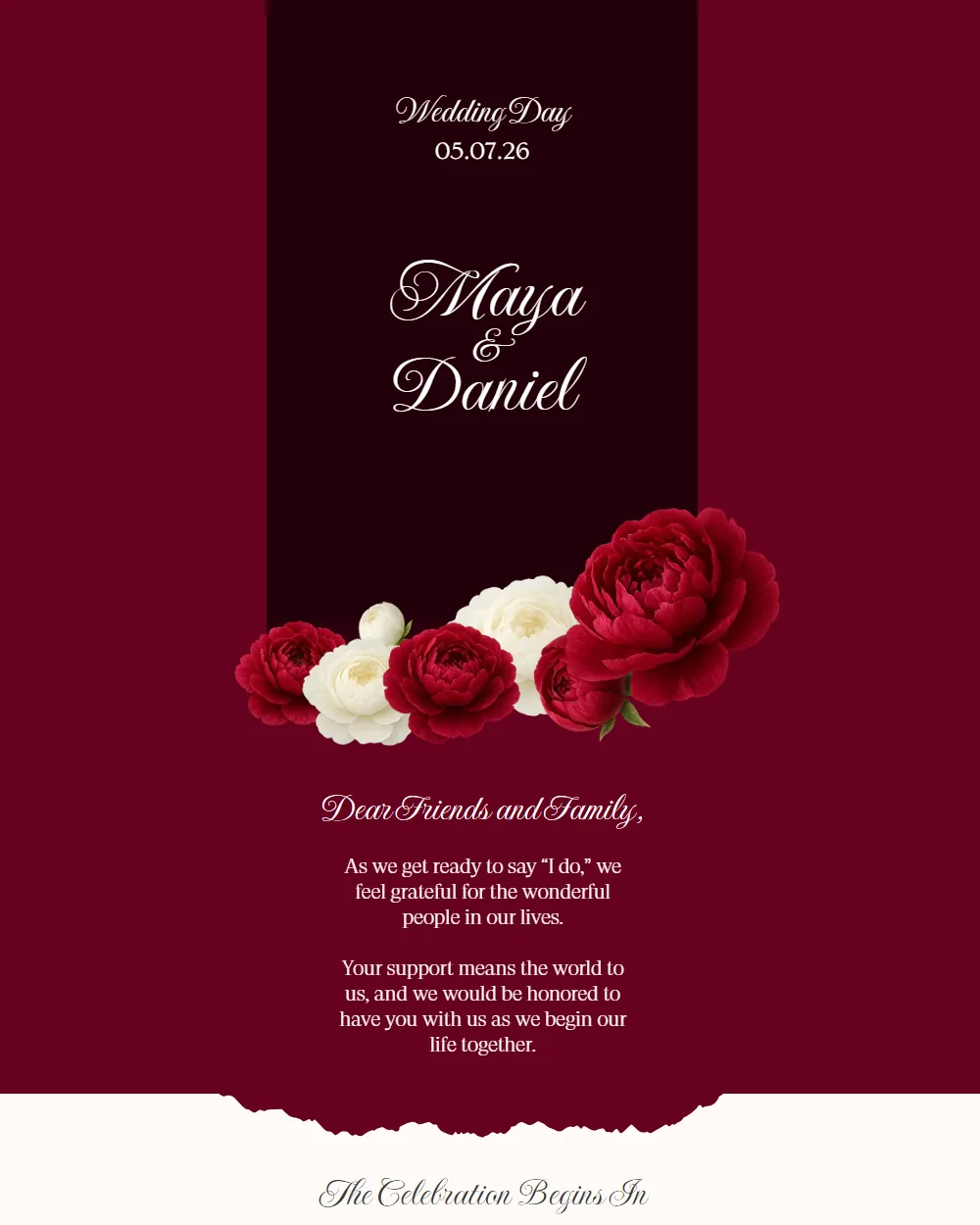 Vibrant Vows invitation template