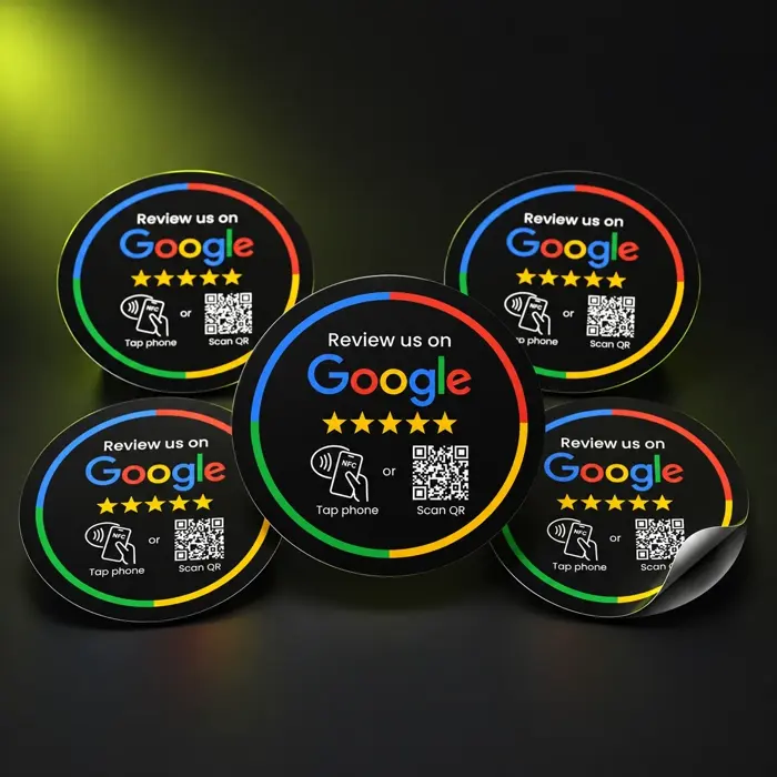 Funnlr NFC stickers, five pack